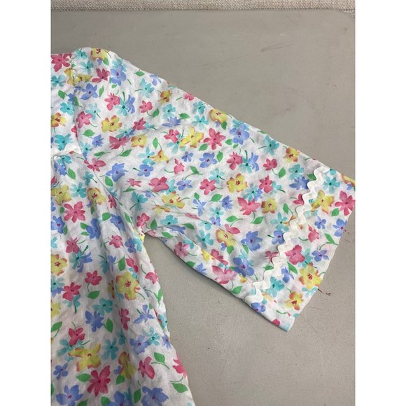 Vintage Miss Elaine Classics Floral Robe House Dress M Full Zip Lace Modest - Picture 10 of 15